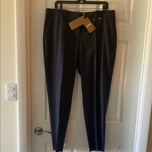 BOSS women Navy Pinstripe Pants